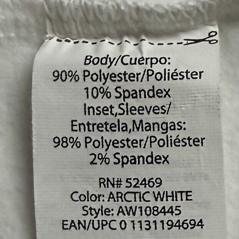 Athletic Works Women's White Stretchy Long Sleeve Athletic Fit Top SZ/XL 16-18 - Picture 14 of 14
